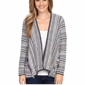 LUCKY BRAND Pottery Open Front Textured Cardigan - Small